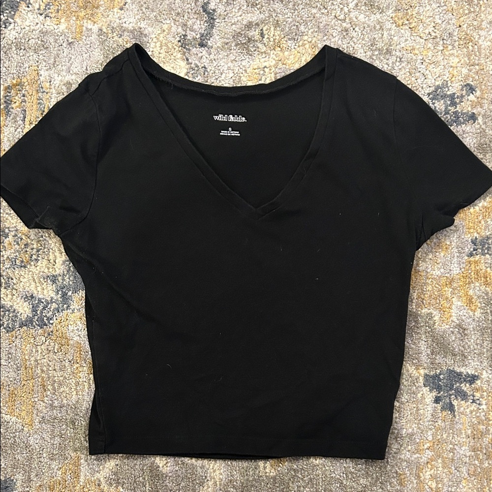 Women’s Wild Fable Black V-Neck‎ Crop Top